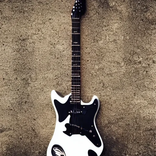 Image similar to brutalist electric guitar