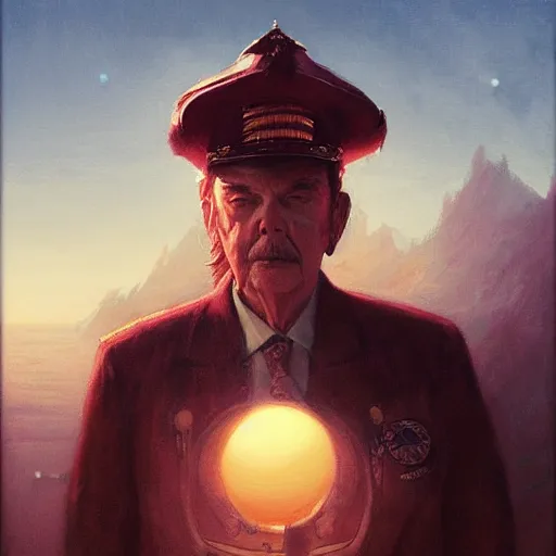 Prompt: portrait of captain beefheart, sunset, gorgeous view, depth, painted by seb mckinnon, high detail, digital art, painted by greg rutkowski, trending on artstation