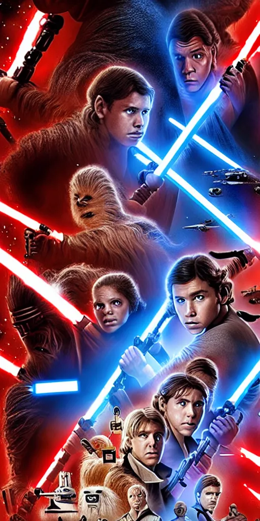 Image similar to a movie poster for star wars episode 1 0