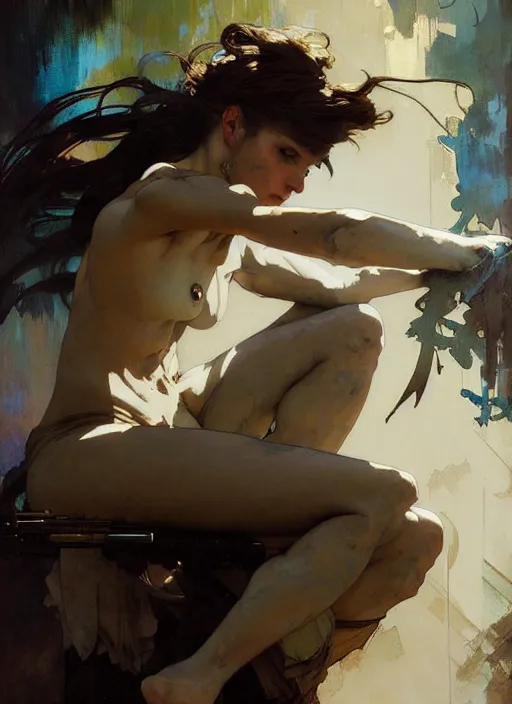 Image similar to beautiful neutral earth toned palette knife painting artwork by yoji shinkawa jeremy mann, dancer, charlie bowater and magali villeneuve and alphonse mucha, gaston bussiere, craig mullins, j. c. leyendecker, by artgerm