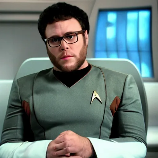 Prompt: Seth Rogan in Star Trek