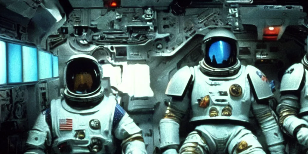 Image similar to color film still, space marines in the space ship ; alien 2 ( 1 9 8 6 )