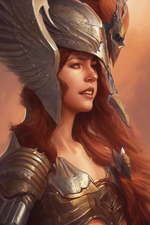 Image similar to amazon valkyrie athena, d & d, fantasy, portrait, highly detailed, headshot, digital painting, trending on artstation, concept art, sharp focus, illustration, art by artgerm and greg rutkowski and magali villeneuve