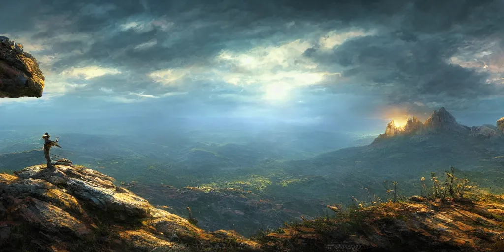 Image similar to but not only that : let freedom ring from stone mountain of georgia. let freedom ring from lookout mountain of tennessee. ultrafine highly detailed hyper colorful illustration, sharp focus, rozalski, craig mullins, unreal engine highly rendered, global illumination, radiant light, intricate and detailed environment