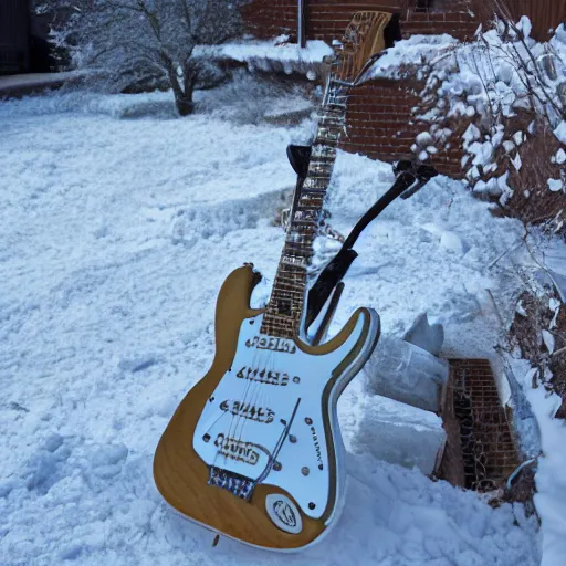 Image similar to electric guitar made of ice