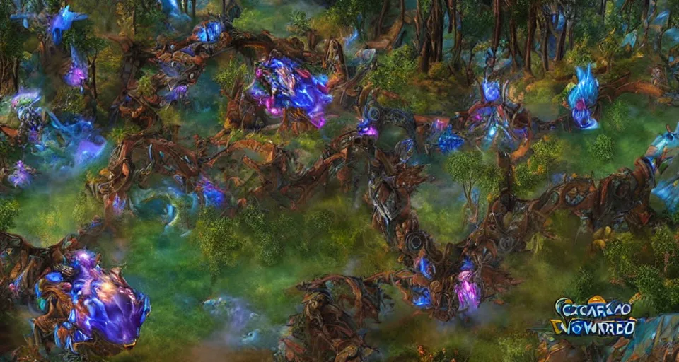 Image similar to Enchanted and magic forest, from Starcraft