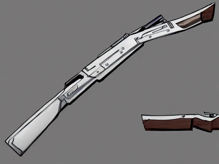 Prompt: blue prints, concept art of a gun and a knife combination.