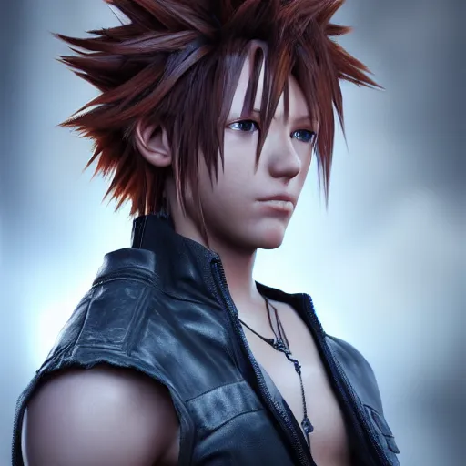 Prompt: photo realistic image of axel from kingdom hearts, stunning 3 d render inspired art by istvan sandorfi and greg rutkowski, front complete pose, realistic, highly detailed attributes and atmosphere, dim volumetric cinematic lighting,