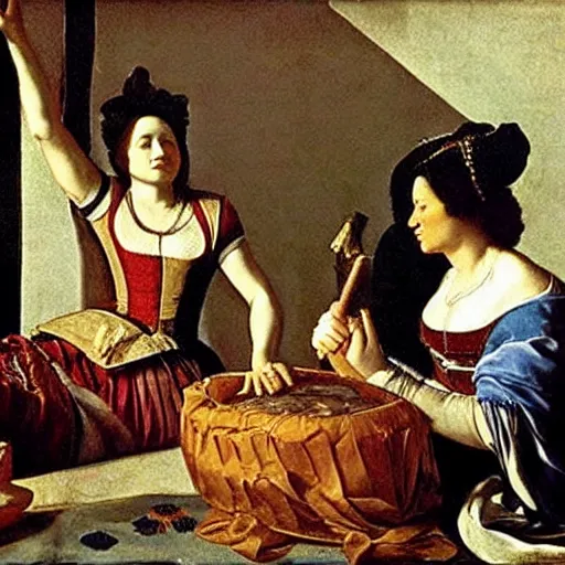 Prompt: scene from a 2 0 1 0 film by artemisia gentileschi set in 1 6 5 0 showing a woman