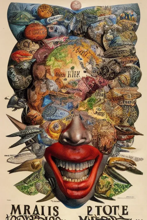 Image similar to vintage magazine advertisement depicting all of the languages in the world on a tongue, by marius lewandowski, by ernst haeckel