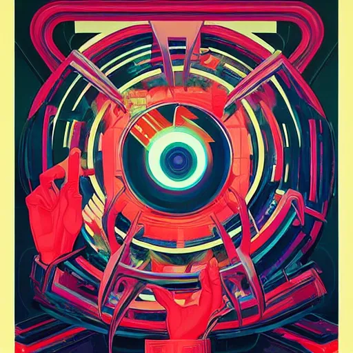 Image similar to Portal by Tristan Eaton, geometric, trending dribble, behance