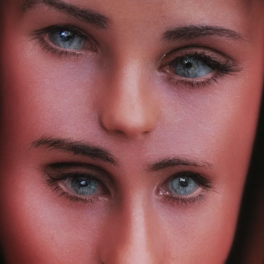 Image similar to closeup photo of a beautiful woman face, 8 0 mm lens, by martin schoeller, hyper realistic, fujifilm velvia 1 0 0