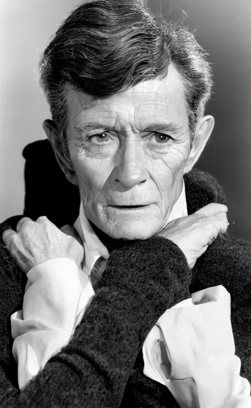 Prompt: roddy mcdowall portrait, celebrity photography