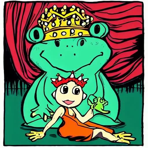 Image similar to toad queen cartoon