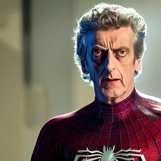 Prompt: Peter Capaldi as Spiderman