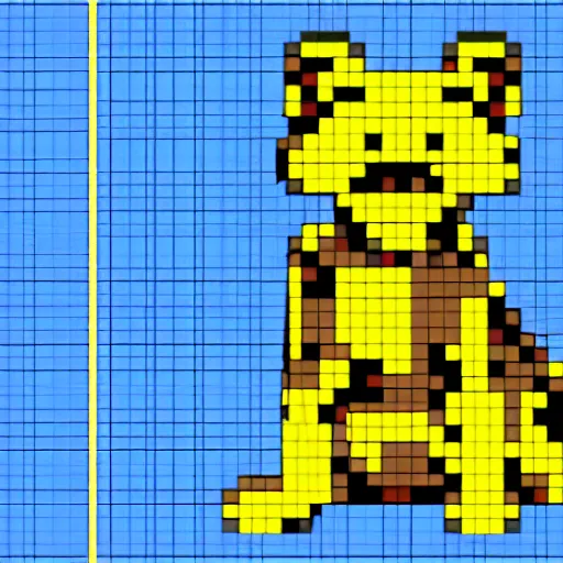 Prompt: dog, pixelart