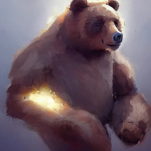 Image similar to 🐻, digital Art, artstation, Greg rutkowski, Trending artstation,