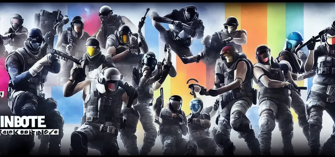 Image similar to rainbow six siege versus bleach anime