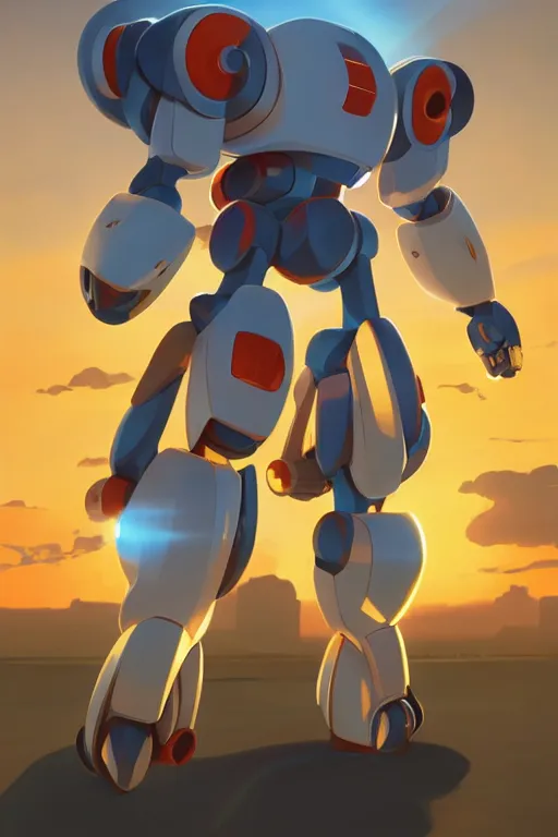 Image similar to metabots medabots medarotto medarot robot minimalist comics, behance hd by jesper ejsing, by rhads, makoto shinkai and lois van baarle, ilya kuvshinov, rossdraws global illumination ray tracing hdr radiating a glowing aura