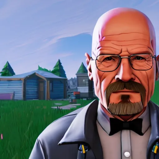 Image similar to walter white fortnite skin, breaking bad, fortnite