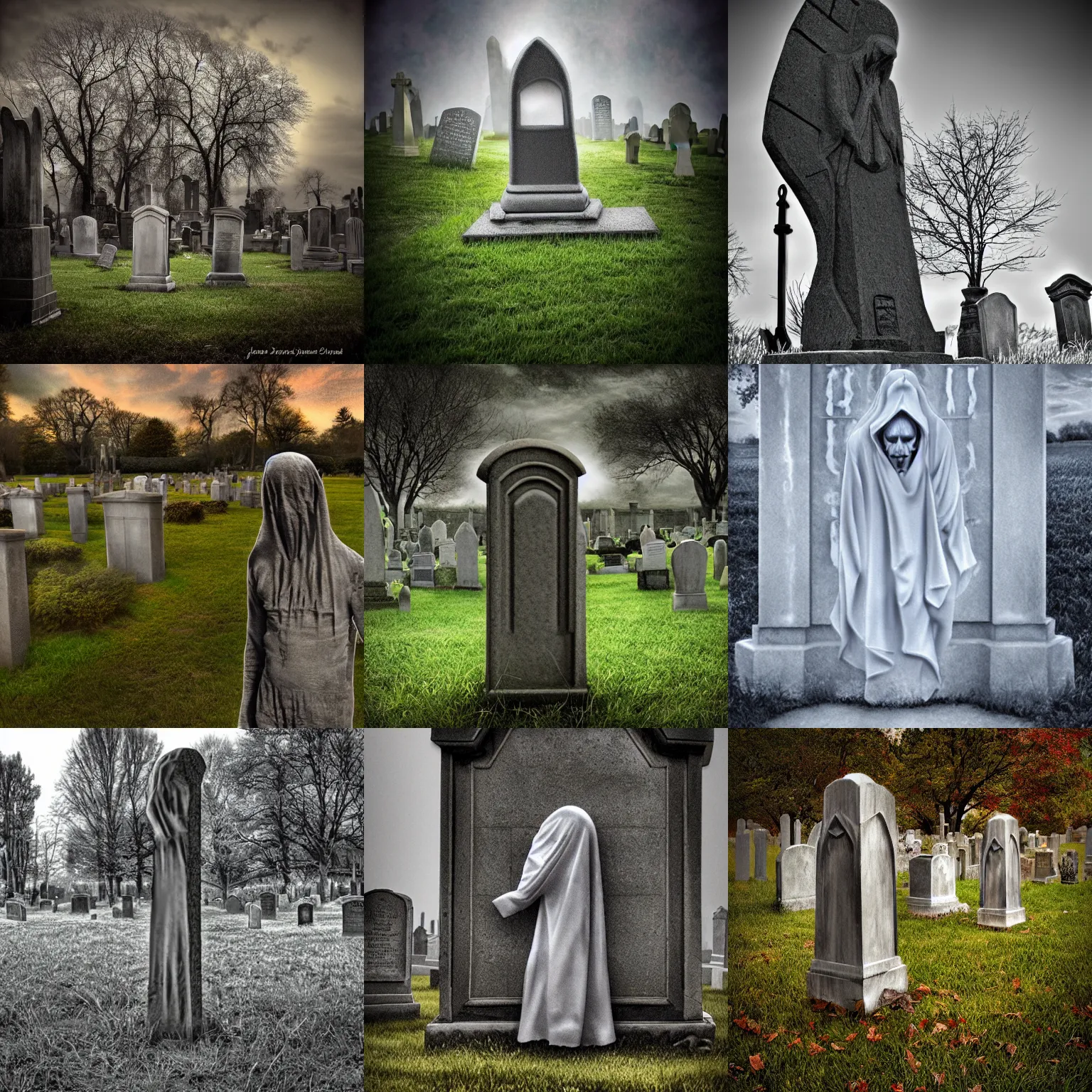 Prompt: jeffrey smith photo - realistic render of a strange ghost in a graveyard