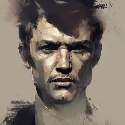 Image similar to portrait of war veteran, dramatic lighting, illustration by Greg rutkowski, yoji shinkawa, 4k, digital art, concept art, trending on artstation