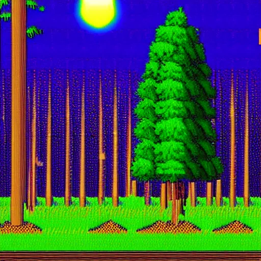 Image similar to Forest at night, SNES screenshot