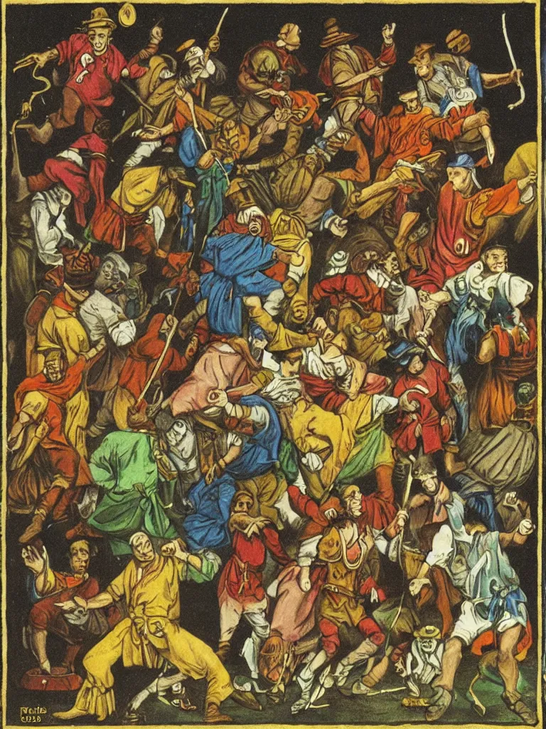 Image similar to by the time the fool has learned the game, the players have dispersed