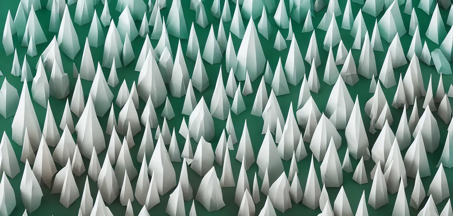 Image similar to origami forest by charlie davis behance