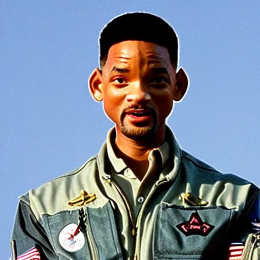 Prompt: will Smith in top gun