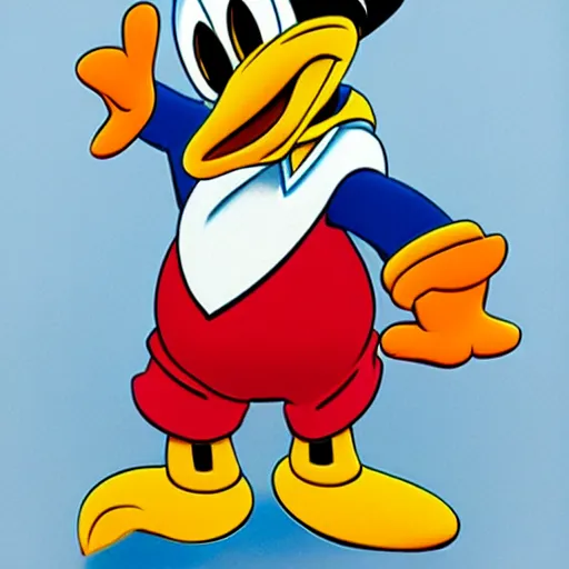 Image similar to donald duck, in style of carl barks