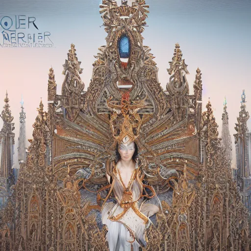 Image similar to queen of heaven, ornate and intricate, hyper detailed, stunning, surreal, 4 k, octane render