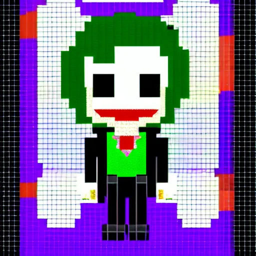 Joker Head Batman Perler Pixel Art