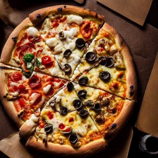 Prompt: mouthwatering New York pizza, food photography