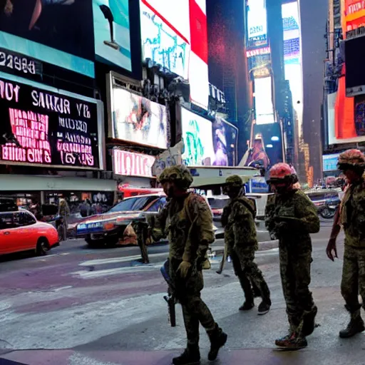 Prompt: there are ieds under time square