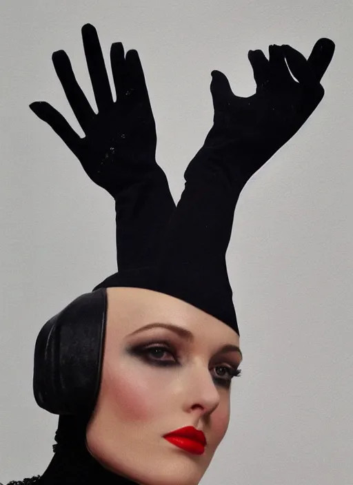 Image similar to paul pouiret art deco slanted hat tight silhouette gloves fashion chanel john lanvin vogue