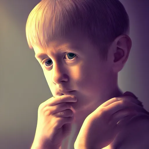 Prompt: the young sadness boy looks at mirror and see himself as wise old man by concept art, character art, masterpiece, finction, wisdom, imagination, weirdness, epic, ultimate, ultra detailed, smooth, sharp focus, cinematic, black background, soft lighting, 8 k hd resolution, high quality image