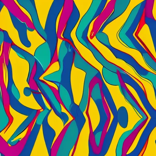 Prompt: 7 0's minimal abstract psychedelic illustration