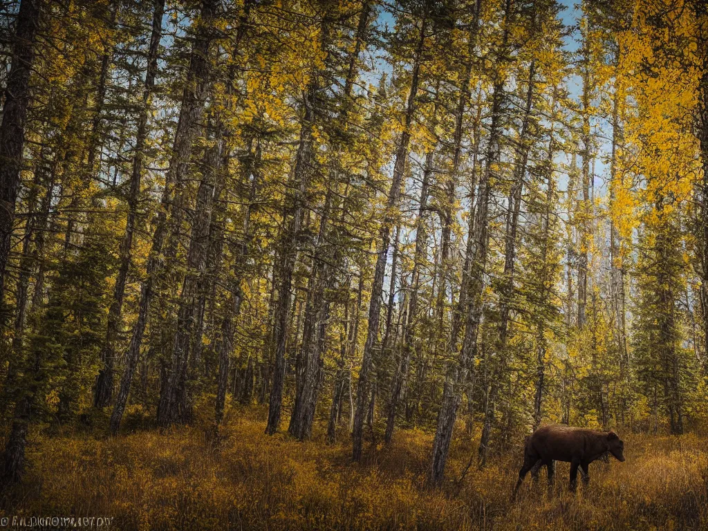 Prompt: Alberta Canada , award winning photography, nature, HDR, natural lighting , Cinematic shot , far shot, shot on Canon EOS R5, f/2.5,