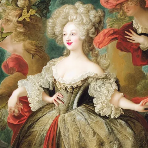 Image similar to rancid rococo beauty experiences breakthrough