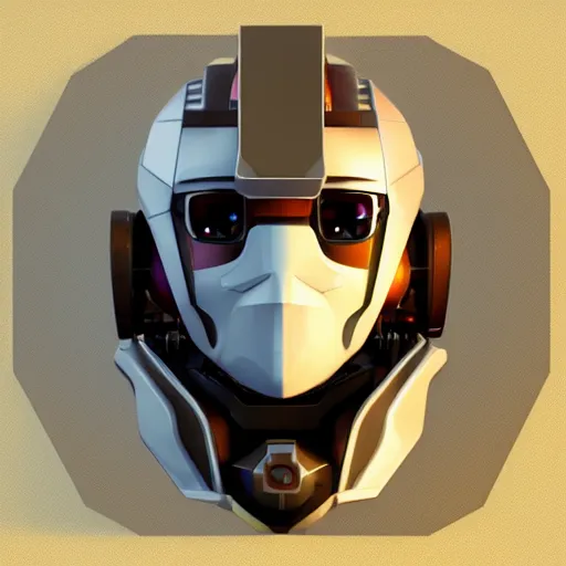 Image similar to artstation profile picture, cool robot profile