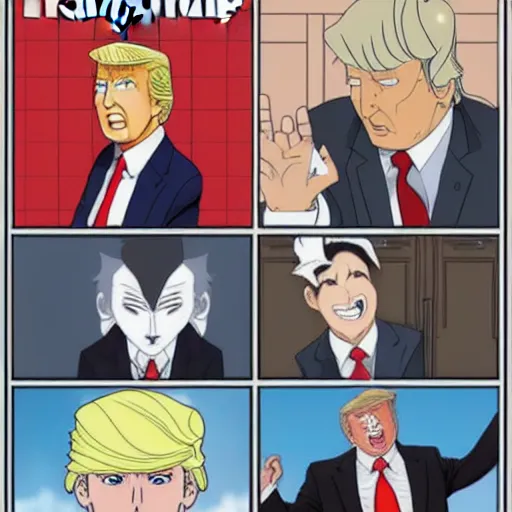 Image similar to donald trump as an anime character