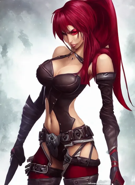 Prompt: New character design for katarina from league of legends