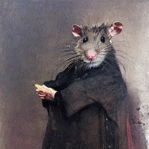 Image similar to portrait of a rat dignitary by ilya repin