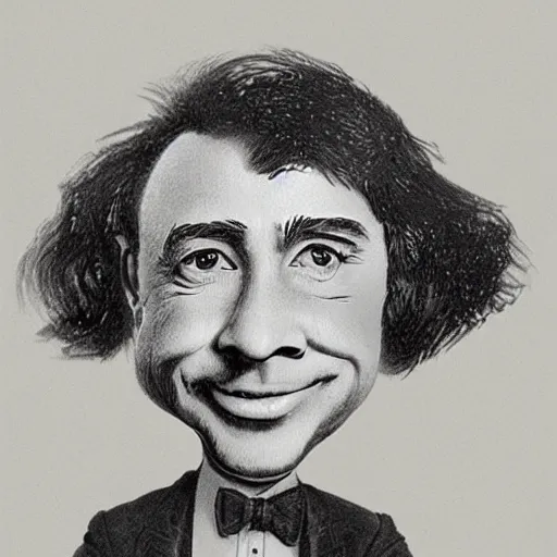 Image similar to a caricature of a famous person