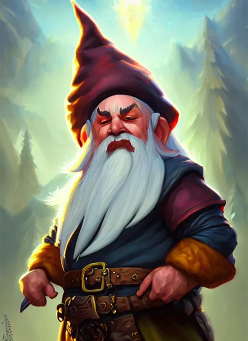 Prompt: a _ fantasy _ style _ portrait _ painting _ of gnome, rpg dnd oil _ painting _ unreal _ 5 _ daz. _ rpg _ portrait _ extremely _ detailed _ artgerm _ greg _ rutkowski _ greg