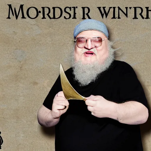 Prompt: george rr martin screaming and never finishing winds of winter