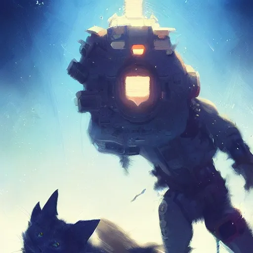 Image similar to 👨‍🚀🐈, digital Art, Greg rutkowski, Trending artstation,cinematographic