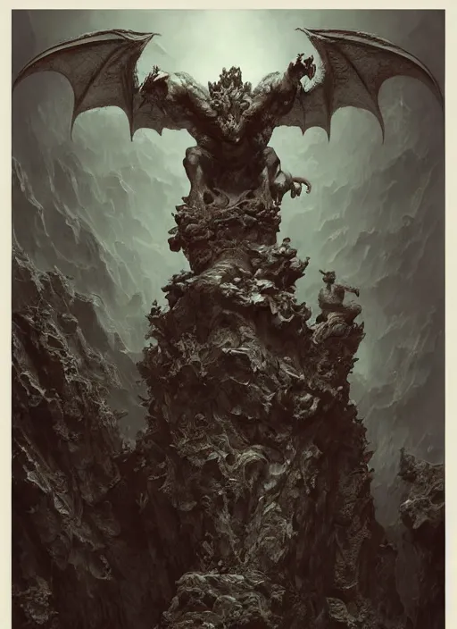 Image similar to Gargoyle, octane render, digital art, hyperdetailed, ornate, artstation trending, world renowned artists, worth1000.com, cgsociety, by greg rutkowski, by Gustave Doré, by Marco Turini, by Artgerm, Deviantart