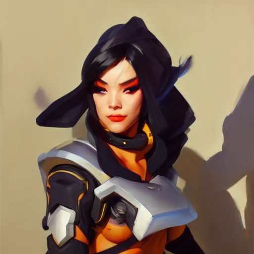 Image similar to Greg Manchess portrait painting of ゼロツ as Overwatch character, medium shot, asymmetrical, profile picture, Organic Painting, sunny day, Matte Painting, bold shapes, hard edges, street art, trending on artstation, by Huang Guangjian and Gil Elvgren and Sachin Teng